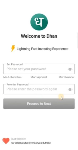 dhan app open demat account step 2